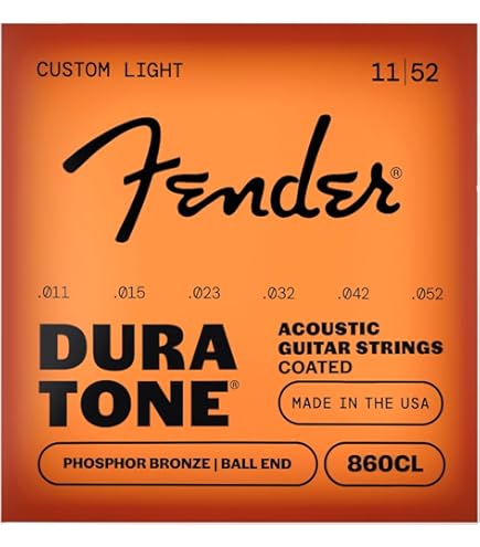 Amazon.com: Fender Dura-Tone Coated 80/20 Bronze Acoustic Guitar